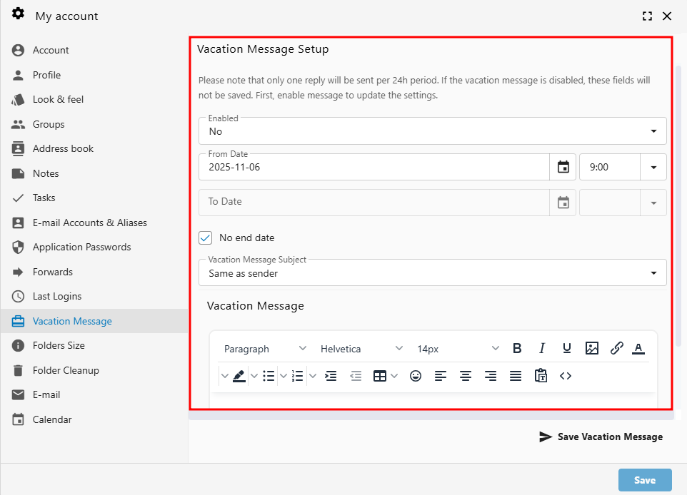 setup-vacation-message