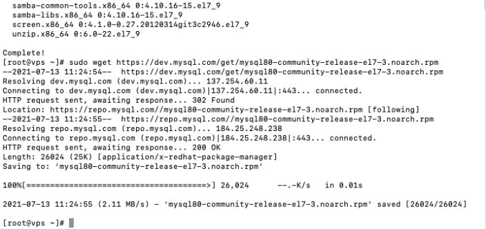 Install sql di centos 7