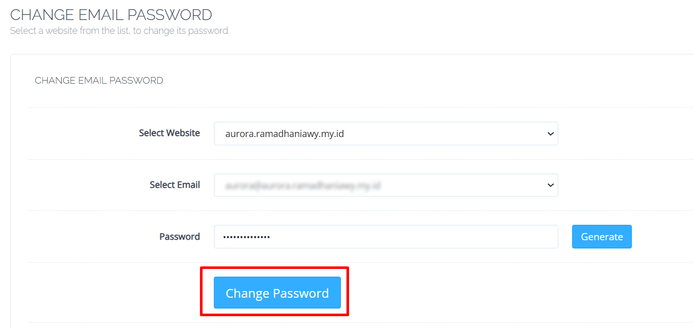 Change Email Password