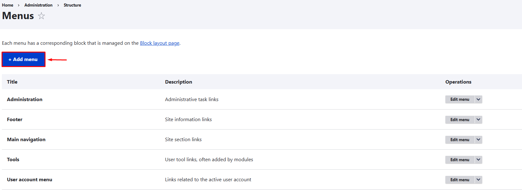 11-Add menu di drupal – Cara membuat website di Drupal 11-Add menu di drupal - Cara membuat website di Drupal