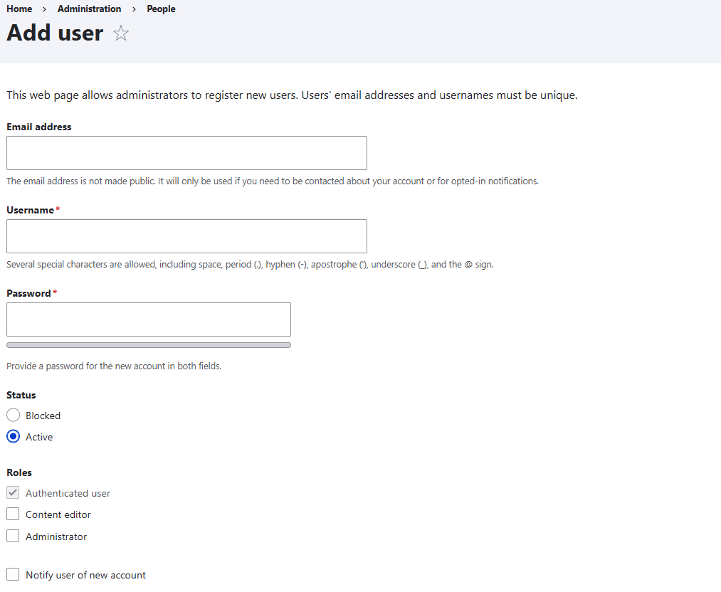 2-Form tambah user di Drupal – Cara Menambahkan User di Drupal 2-Form tambah user di Drupal - Cara Menambahkan User di Drupal