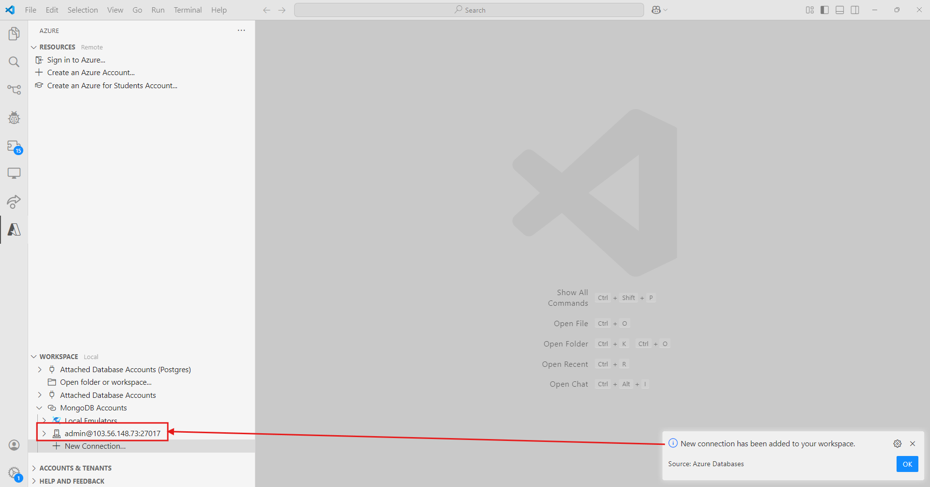 5-Berhasil akses MongoDB di vscode-Cara akses MongoDB di Visual Code 5-Berhasil akses MongoDB di vscode-Cara akses MongoDB di Visual Code