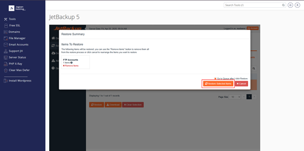 5-Popup restore-Cara Melakukan Restore FTP Account Menggunakan JetBackup di Hosting 5-Popup restore-Cara Melakukan Restore FTP Account Menggunakan JetBackup di Hosting