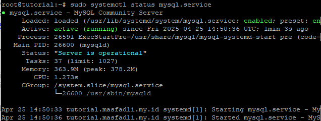 5-Status mysql server di vps – cara install phpmyadmin di vps ubuntu 5-Status mysql server di vps - cara install phpmyadmin di vps ubuntu