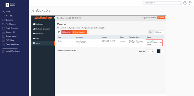 6-Restore FTP-Cara Melakukan Restore FTP Account Menggunakan JetBackup di Hosting 6-Restore FTP-Cara Melakukan Restore FTP Account Menggunakan JetBackup di Hosting