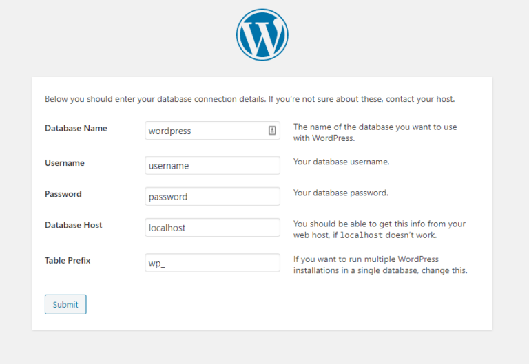 10-setting database wordpress-install-wordpress-vestacp