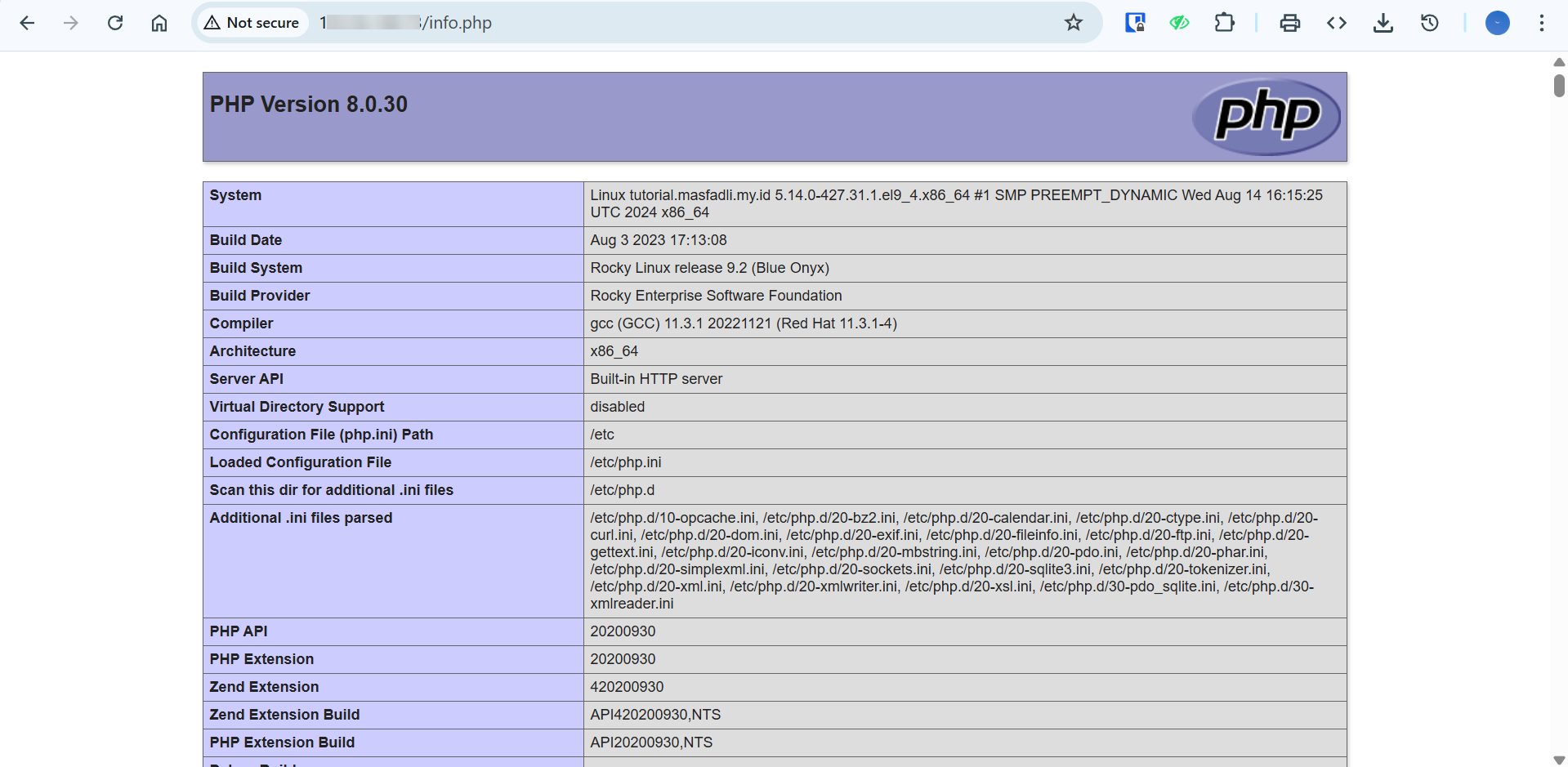 11-php info test-install-php fpm-rocky-linux 11-php info test-install-php fpm-rocky-linux