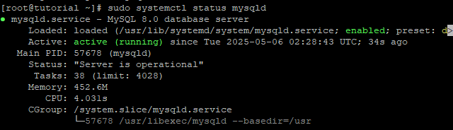 3-status-mysql service-cara-install-mysql-rocky-linux 3-status-mysql service-cara-install-mysql-rocky-linux