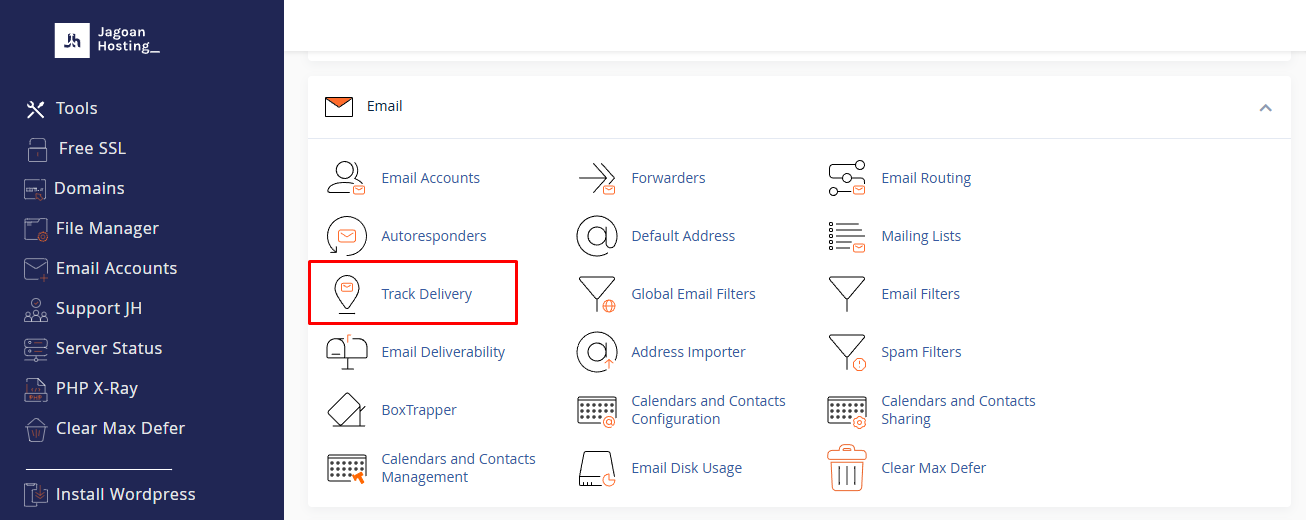 track-delivery-email-di-cpanel