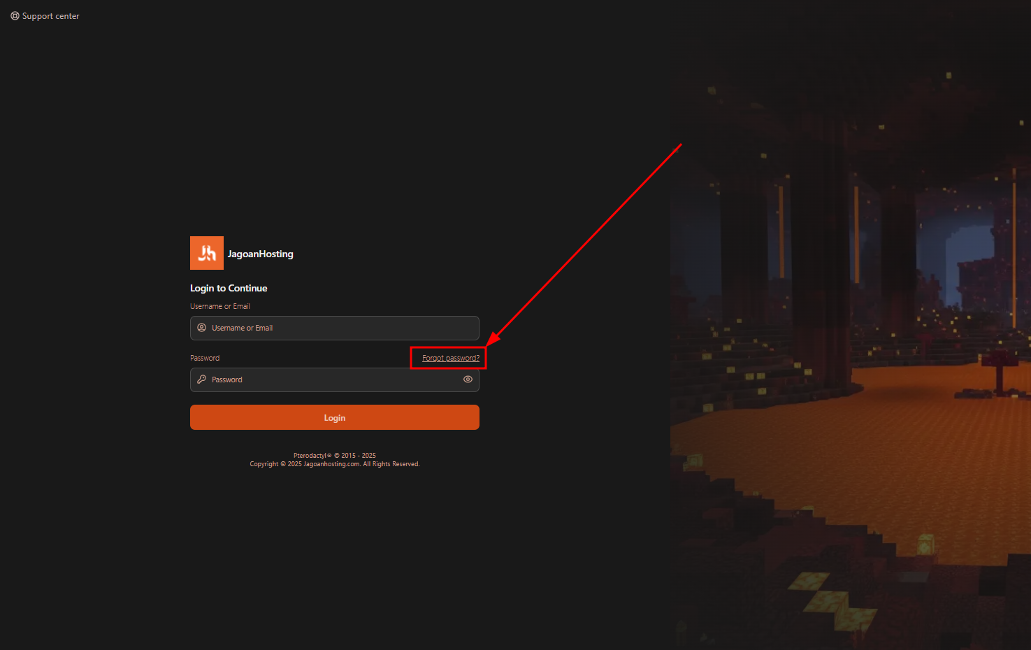 1-forgot-password-pterodactyl