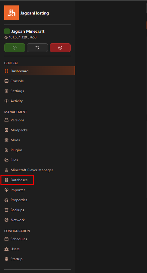1-menu-database-pterodactyl