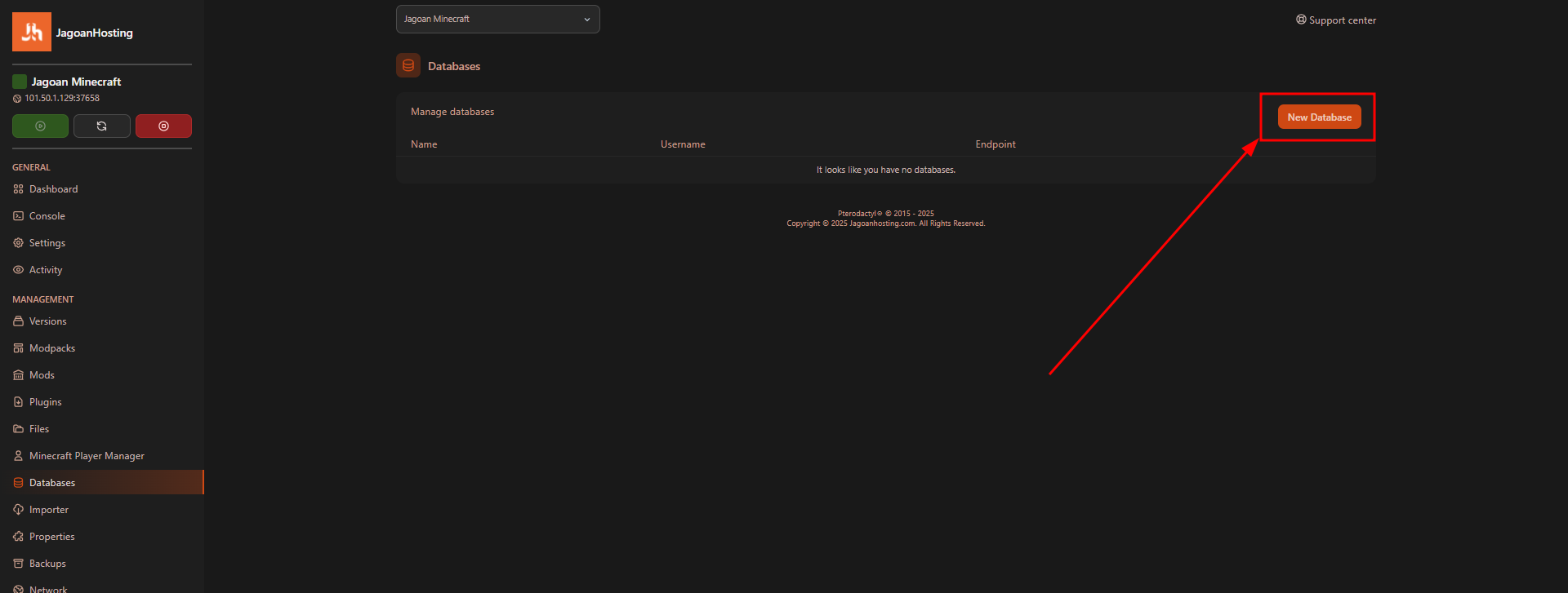 2-klik-new-database