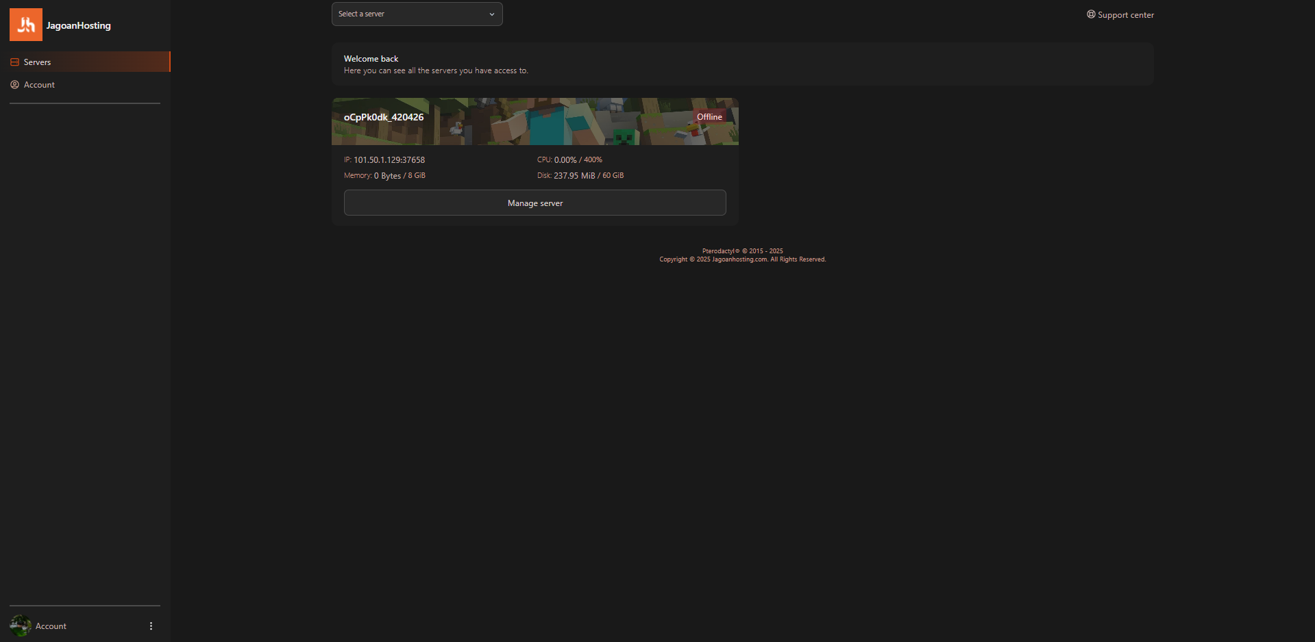login-dashboard-pterodactyl