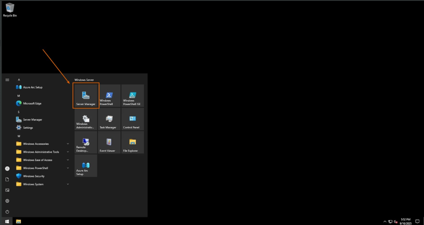 1-menu-server-manager