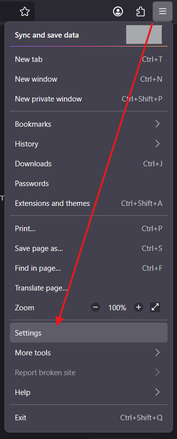 settings-firefox