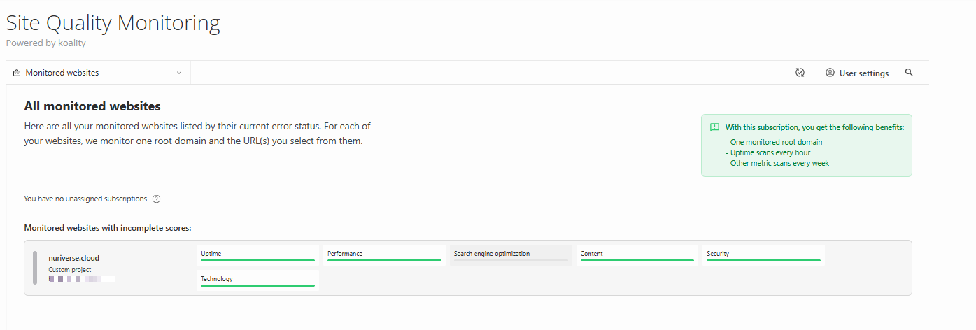 site-quality-monitoring-di-cpanel-hosting