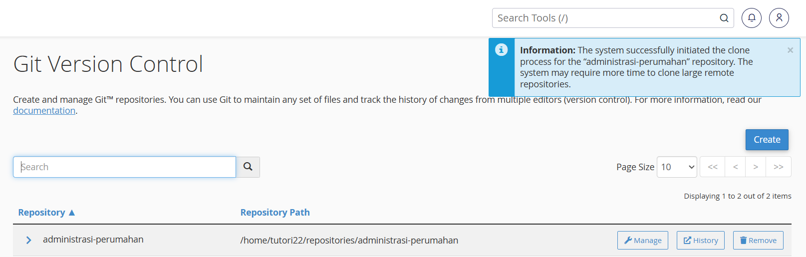 clone-private-repo-github-di-cpanel-sukses