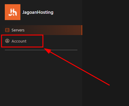 menu-account-pterodactyl-server-minecraft