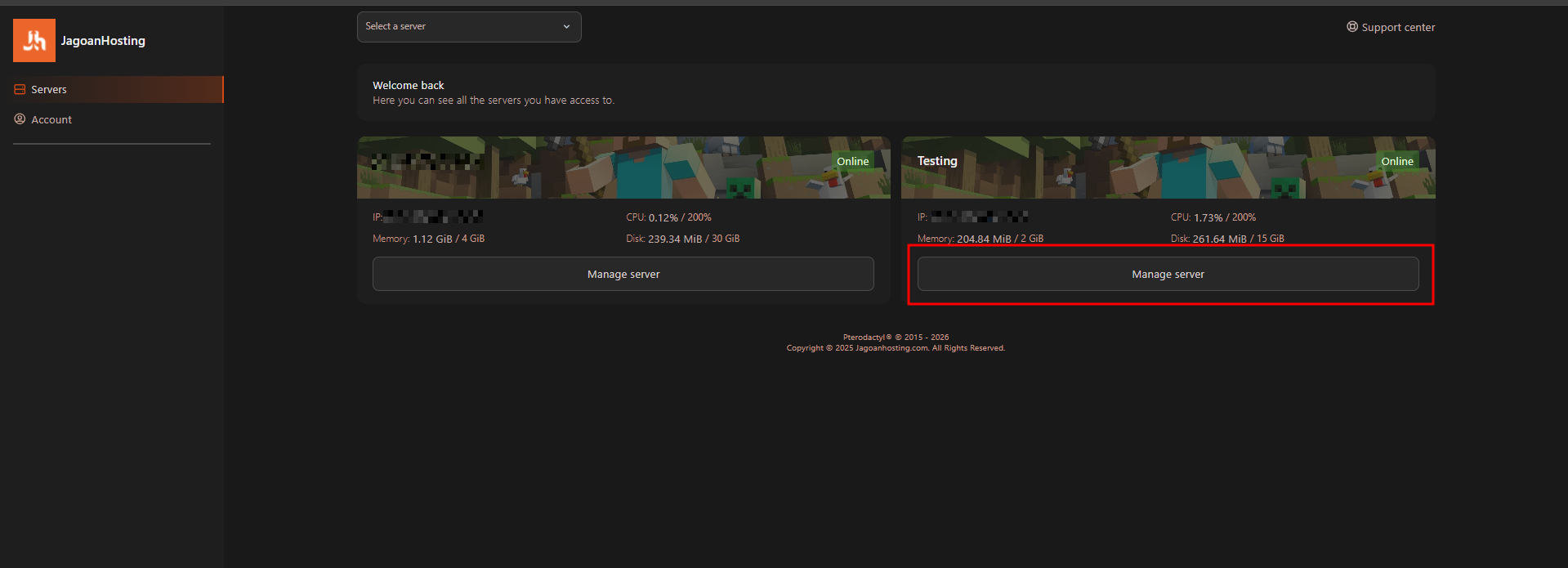 klik-manage-server-minecraft