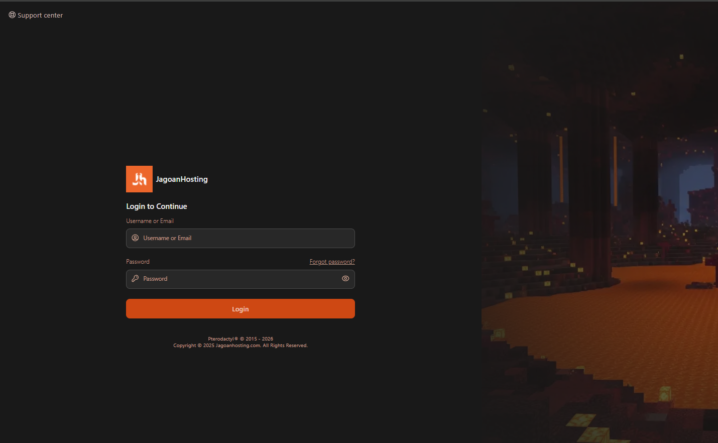 login-panel-pterodactyl